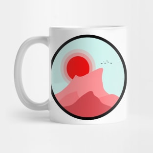 Minimalist Landscape - Pink Mountains Mug